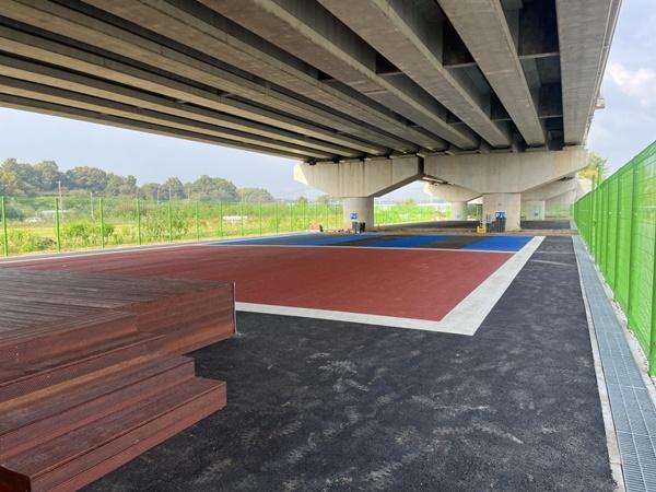 NSP통신-국도39호선 고가 하부(대장동)에 조성된 격파장 (사진 = 고양시)