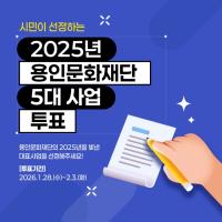 [NSP PHOTO]용인문화재단, 시민이 선정하는 2025년 5대 사업 온라인 투표 실시