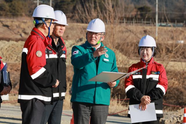 [NSP PHOTO]예천군, 신도청 외곽도로(모아엘가~홍구동사거리) 개설 현장점검