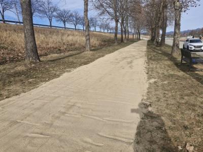 [NSP PHOTO]낙동강 따라 25km구미 플라타너스 그늘 아래 맨발길 새 단장