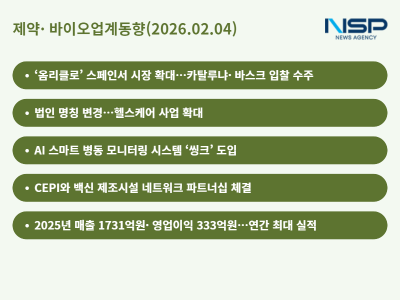 [NSP PHOTO]제약바이오업계동향셀트리온 옴리클로 스페인 확대삼성바이오로직스 CEPI 파트너십 체결