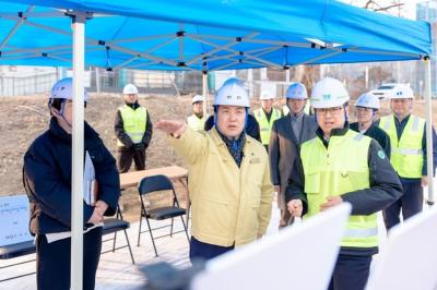 [NSP PHOTO]오산시 경부선철도 횡단도로 개설공사 현장 점검