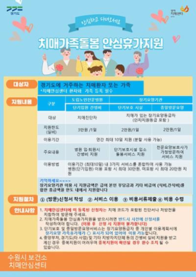 [NSP PHOTO]수원시보건소 치매가족 회복 돕는 안심휴가 지원