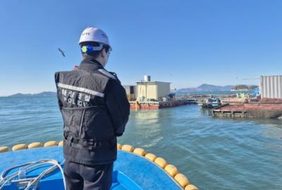 [NSP PHOTO]여수해경 수출용 패류생산 지정해역 해양오염 점검