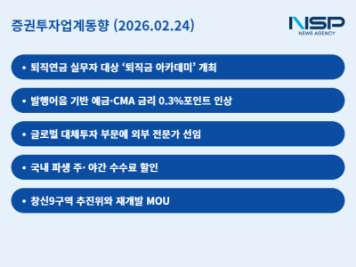 [NSP PHOTO][증권투자업계동향]증권사, 퇴직연금·수신상품 소통 및 경쟁력 강화…계열사 대체투자·파생상품·재개발로 수익원 다변화