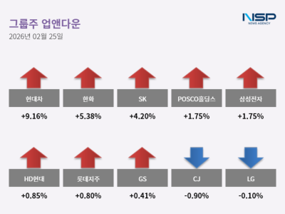 [NSP PHOTO]업앤다운그룹주 상승한화CJ