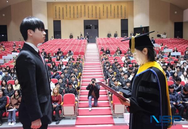 NSP통신-대구과학대학교는 27일 대학본부 5층 아트홀(Arts Hall)에서 제66회 입학식을 개최했다. (사진 = 대구과학대학교)