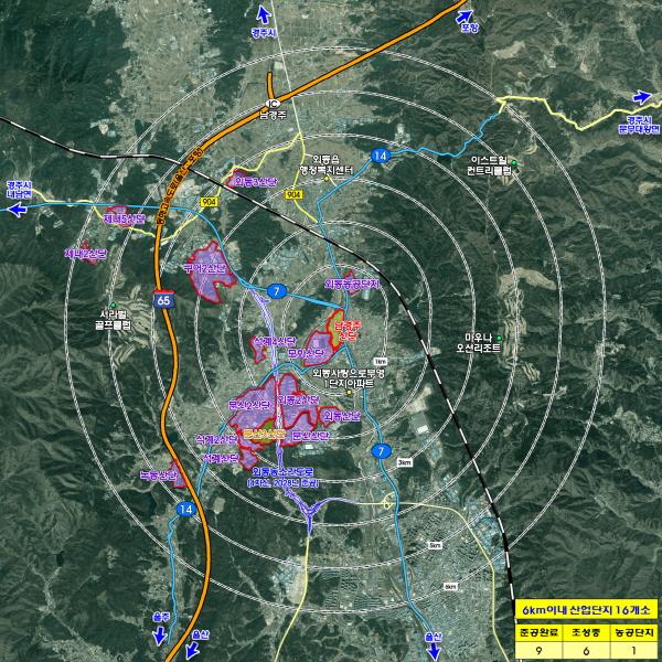 NSP통신-경주시 외동 문화선도산단 공모 대상 산업단지 위치도 (사진 = 경주시)