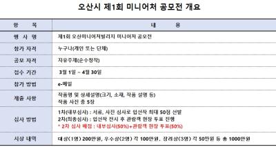 [NSP PHOTO]오산시 제1회 전국 미니어처 출품전대상 상금 2백만 원
