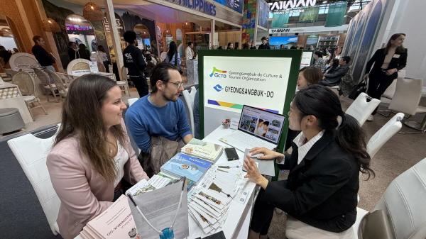 -경상북도와 경북문화관광공사는 지난 3일부터 5일까지 독일 베를린에서 열린 ITB Berlin 2026에서 경북관광 홍보 활동을 펼치며 유럽 시장 공략에 나섰다 사진 경북문화관광공사