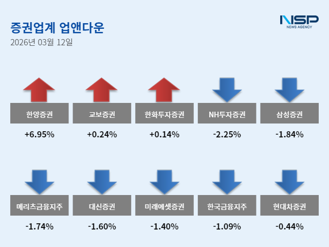 NSP통신-12일 증권주 업앤다운 그래프 임성수 기자