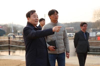 [NSP PHOTO]왕송호수공원 찾은 김성제 의왕시장 명품 친수생태 공간 도약