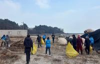 [NSP PHOTO]장흥군완도해경 해양관광지 민관 합동 환경정화 실시