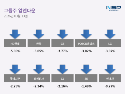 [NSP PHOTO]업앤다운그룹주 하락롯데지주LG
