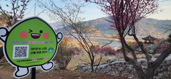 NSP통신-한국관광 100선 광양매화마을 탐방 행사 운영 광양시 캐릭터 매돌이 안내판QR 코드 설치 사진 광양시청