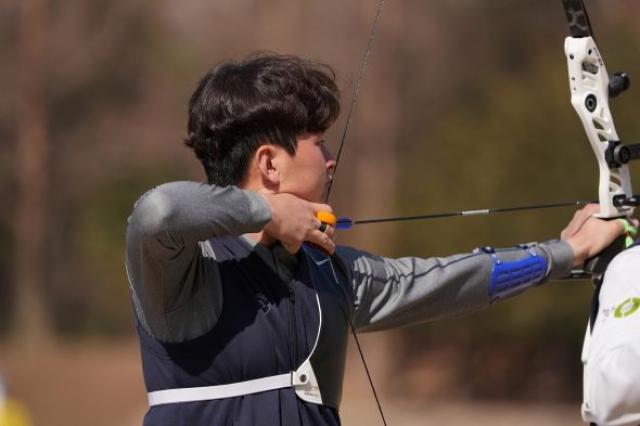 [NSP PHOTO]예천군 양궁 김제덕 선수 국가대표 최종평가전 나서