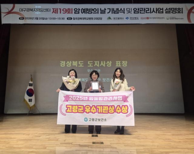 [NSP PHOTO]고령군 2025년 암예방관리사업 우수기관상 수상