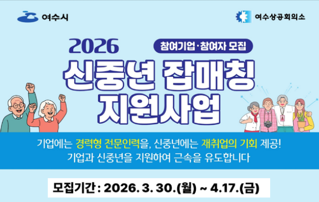 [NSP PHOTO]여수시여수상공회의소 신중년 잡매칭 지원사업 약정참여자 모집