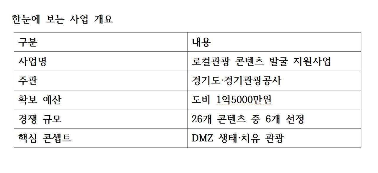 -한눈에 보는 사업 개요 표 NSP통신