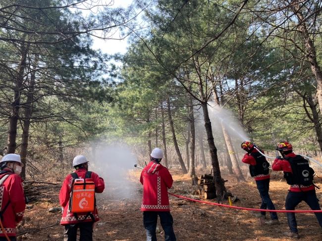 -산불대응 합동 통합훈련 모습 사진 군포시