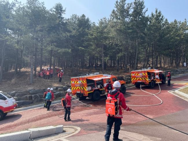 -산불대응 합동 통합훈련 모습 사진 군포시