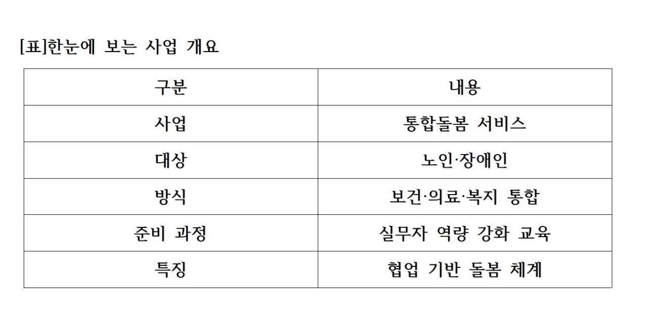 -표한눈에 보는 사업 개요 표 NSP통신