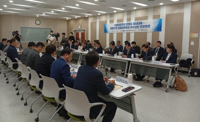 [NSP PHOTO]여수시 민주당 원내대표단에 지역 산업위기 대응 핵심 건의