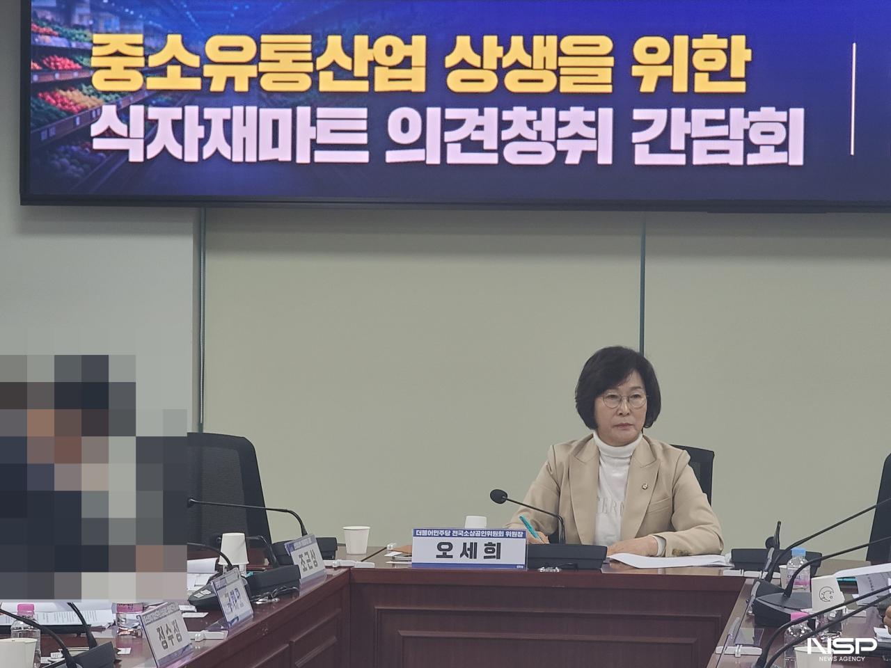 -더불어민주당 소상공인위원회 위원장인 오세희 국회의원 사진 NSP통신