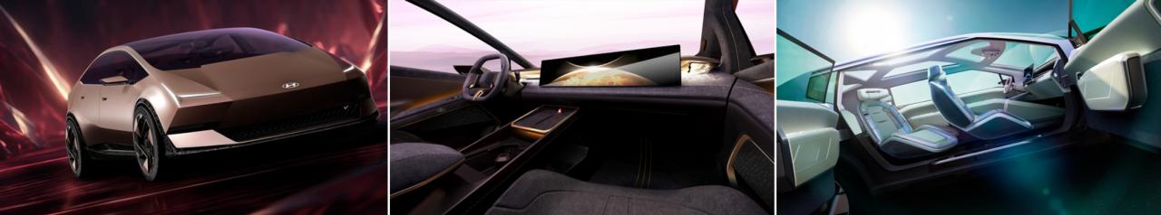 -비너스 콘셉트 외장제일 위와 내장가운데 어스 콘셉트 내장아래 사진 현대차