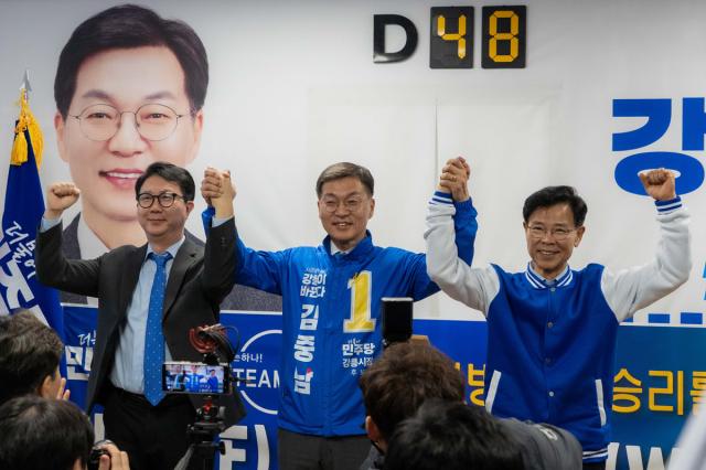 [NSP NEWS Image]김중남 민주당 강릉시장 후보 원팀 출범 선언6월 3일 반드시 승리