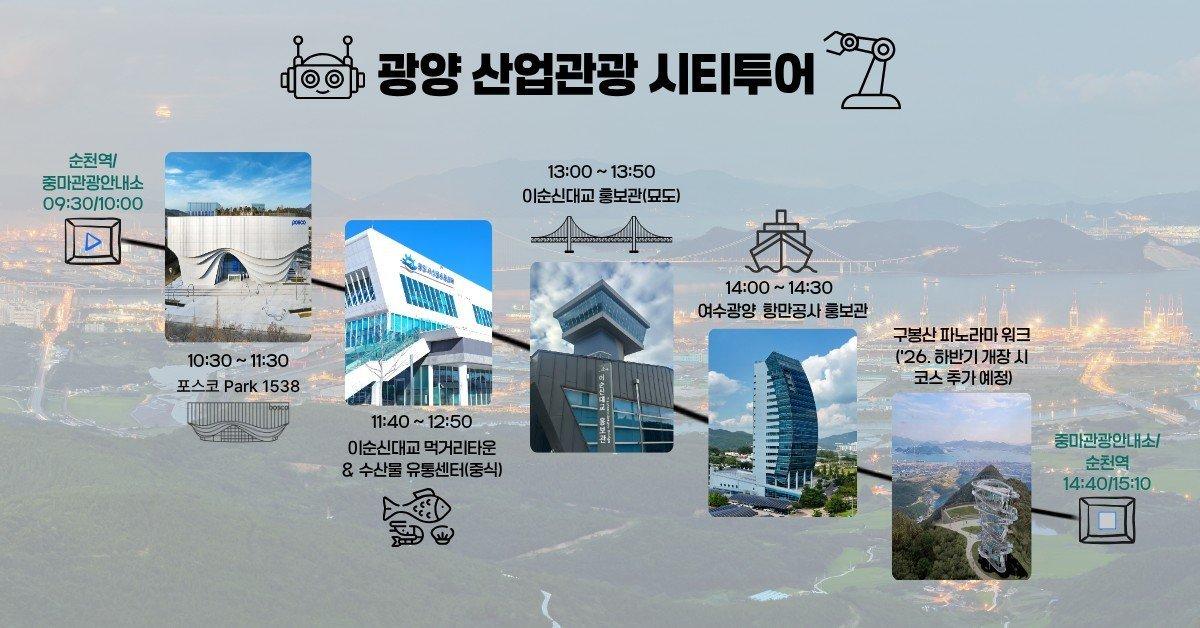 -‘광양 산업관광 시티투어’ 코스 운영 홍보 포스터 (이미지 = 광양시청)