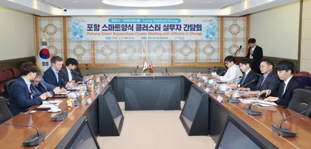 [NSP NEWS Image]포항시 포항 연어 스마트양식 클러스터 사업 협력 위한 실무자 간담회사업현장 방문