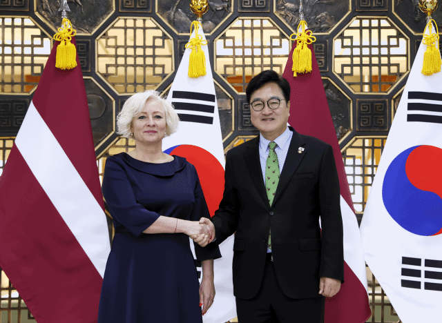 [NSP NEWS Image]우원식 국회의장다이가 미에리냐 라트비아 국회의장 양국 간 경제문화 교류 확대 방안 논의