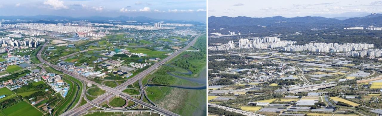 -고양시 전경왼쪽은 경제자유구역 예정지 오른쪽은 대곡역세권 일대 右 사진 고양시