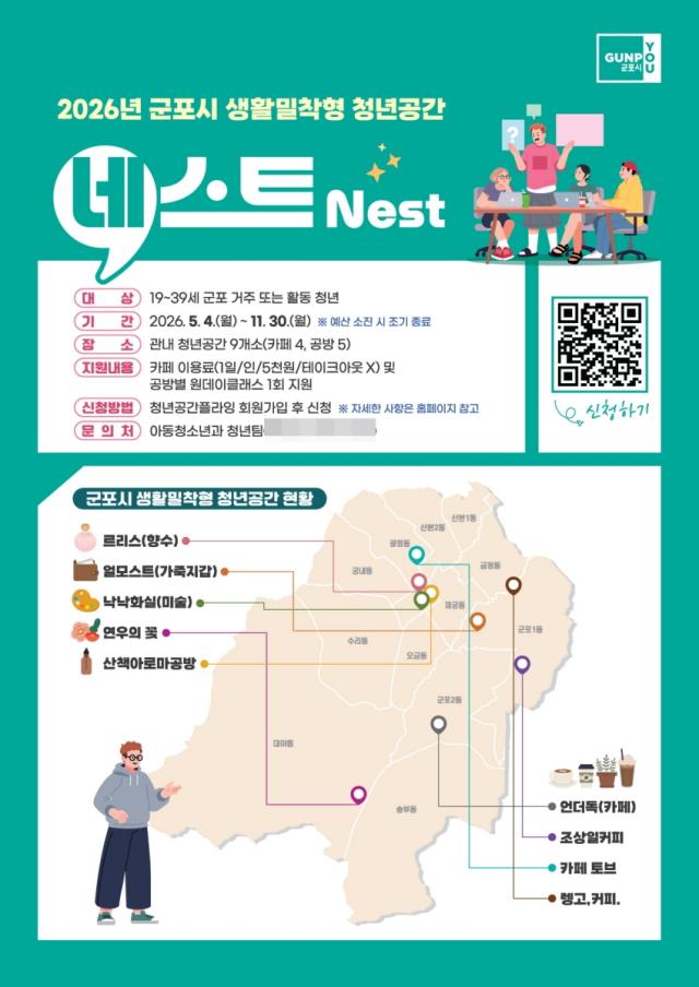 [NSP NEWS Image]군포시 민간 사업자와 손잡고 청년공간 네스트 9개소 본격 가동