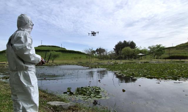 [NSP NEWS Image]나주시  드론 활용 친환경 방역으로 방역 사각지대 해소한다