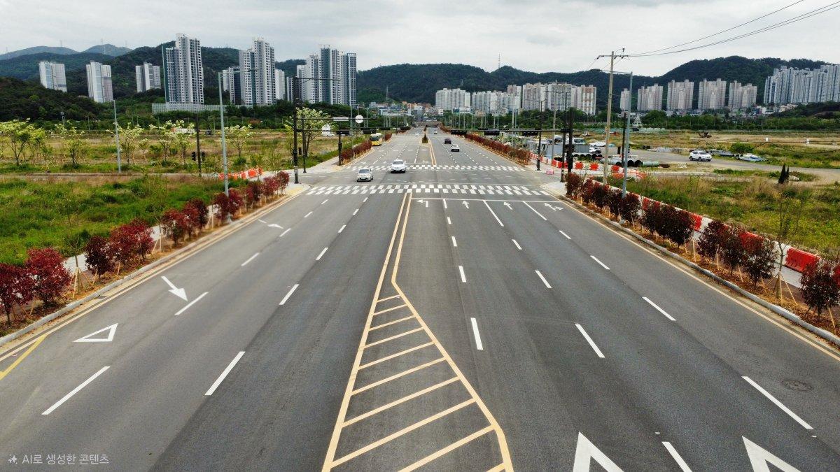 -광양읍 목성리용강시가지 연결하는 도로 사진 부영주택