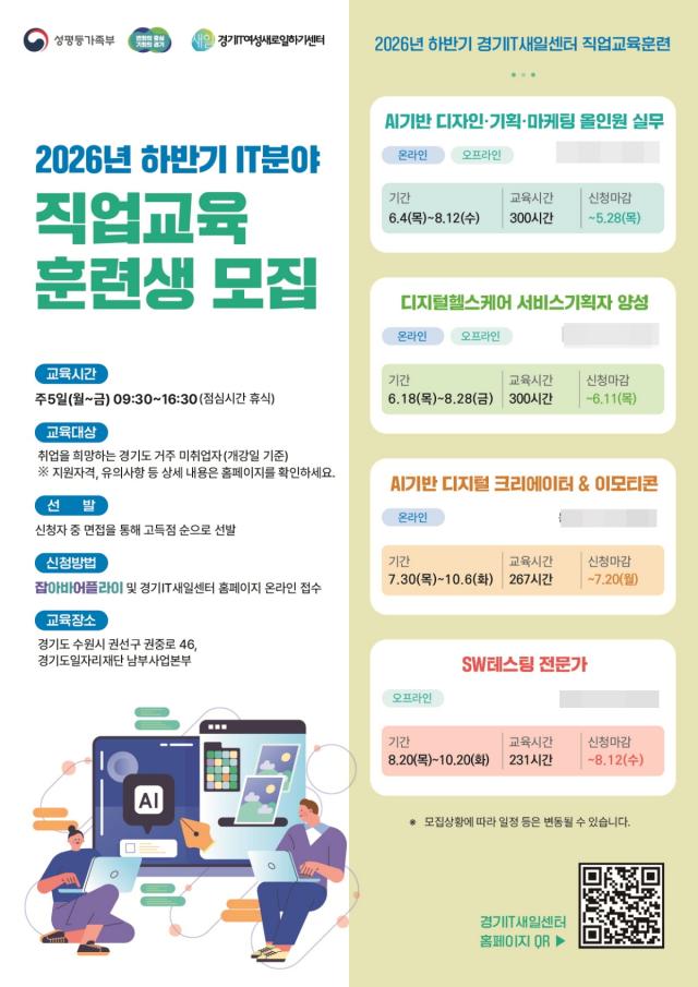 [NSP NEWS Image]경기도일자리재단 AI 기반 IT 직업교육훈련 개설실전형 인재 80명 키운다