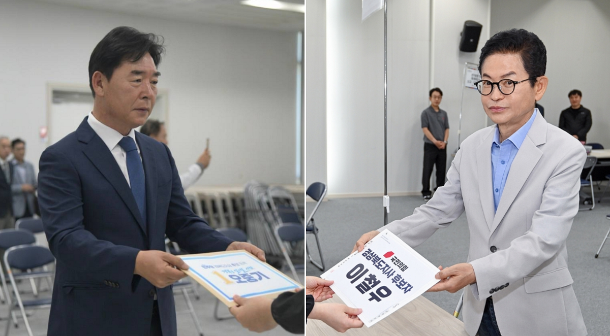 -오는 6월 3일 치러지는 전국동시지방선거 후보 등록이 시작된 14일 경북도지사 선거에 나서는 국민의힘 이철우 후보와 더불어민주당 오중기 후보가 나란히 후보 등록을 마쳤다.