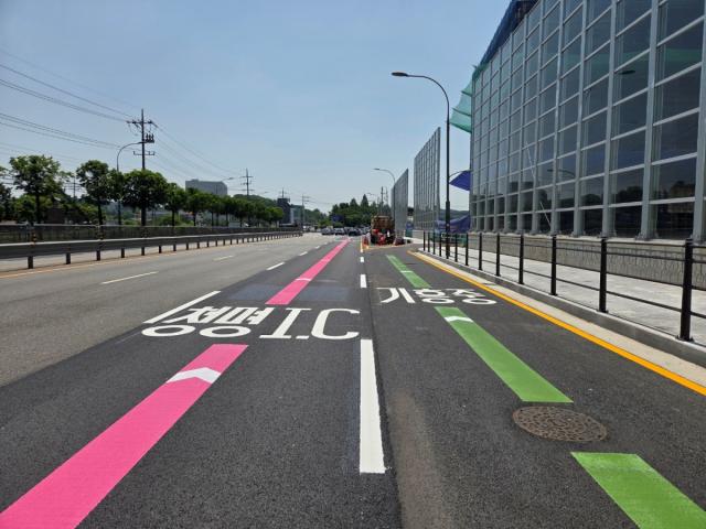[NSP NEWS Image]용인시 기흥구, 기흥중 진출입로 공사 조기 준공…“안전한 통학로 조성”