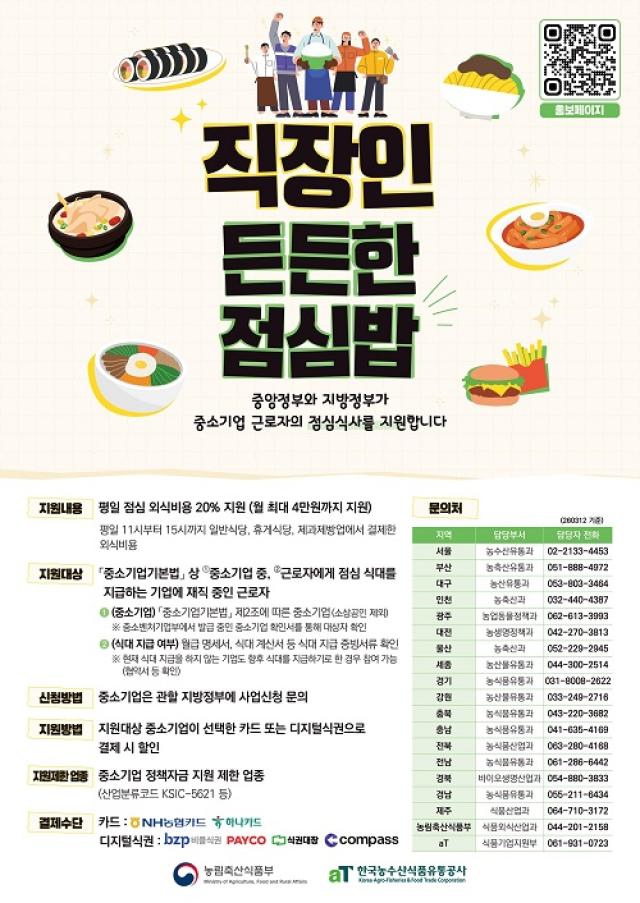 [NSP NEWS Image]군산시, 중소기업 근로자 ‘든든한 점심밥’ 지원