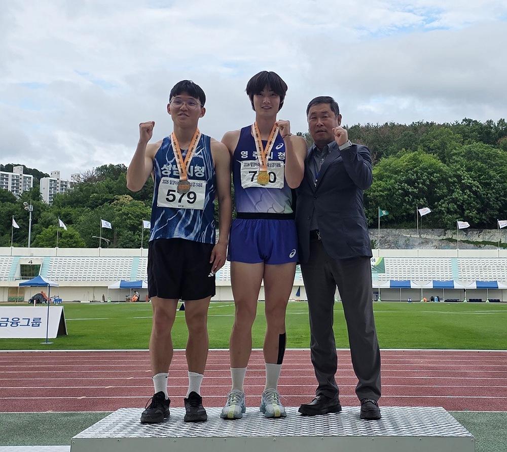 -영주시청 육상팀은 지난 5일에서 9일까지 경남 밀양시 밀양종합운동장에서 열린 ‘2026 밀양아리랑 전국육상경기대회’ 필드 종목에 출전해 남자일반부 높이뛰기와 세단뛰기에서 각각 시상