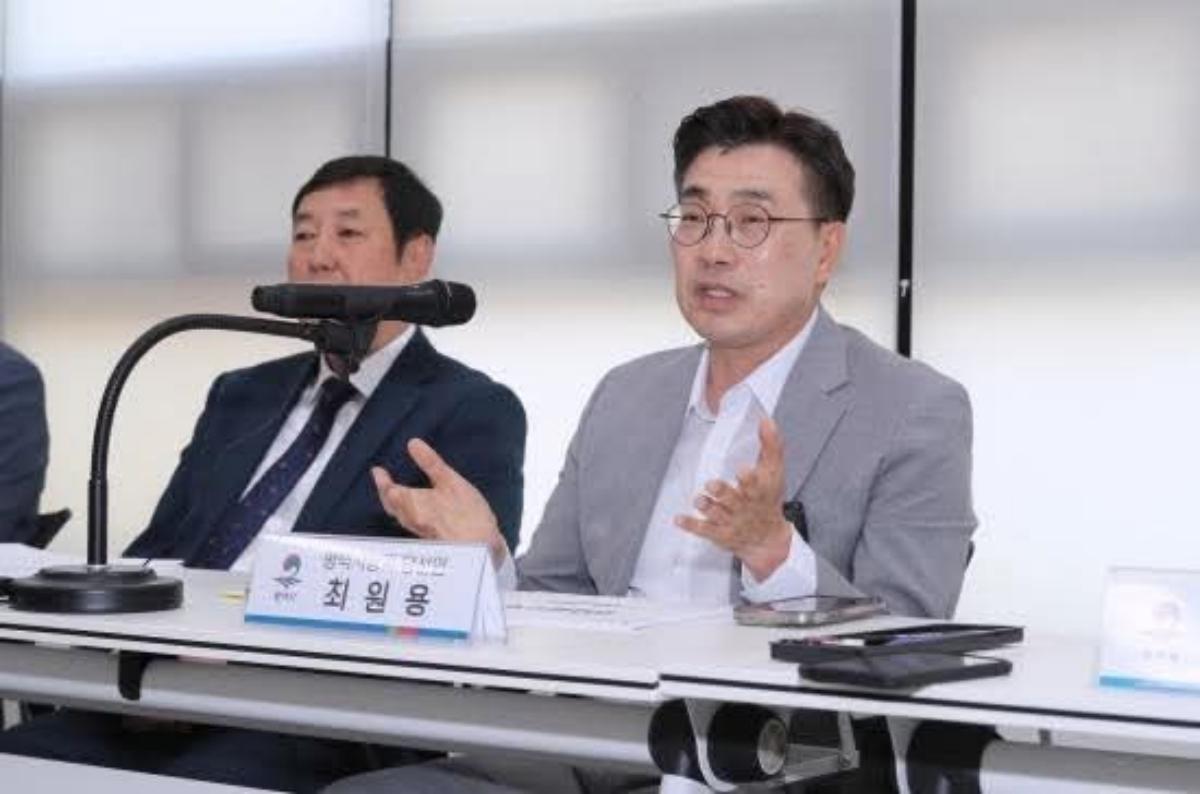 -최원용 평택시장 당선인이 10일 인수위원회 출범식에서 인사말을 하고 있다. (사진 = 최원용 평택시장 당선인 인수위)