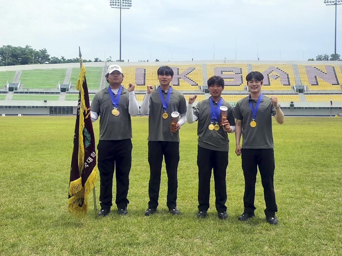 -계명대학교 양궁부가 세계 무대와 국내 대회를 동시에 제패하며 대학 양궁 최강자임을 다시 한번 입증했다. (사진 = 계명대학교)