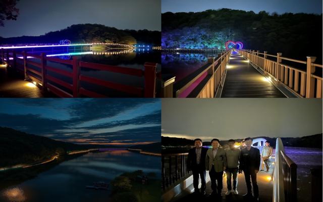 [NSP NEWS Image]파주시, 야간경관 명소 공릉 호수 ‘빛의 산책길’ 완성