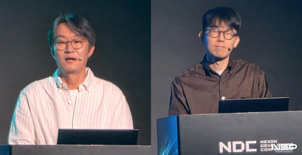 -이정헌 넥슨 일본법인 대표와 강대현 넥슨코리아 공동대표(우). (사진 = 이복현 기자)