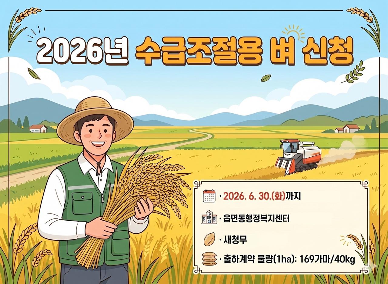 -나주시가 오는 30일까지 전략작물직불제 신규 품목인 ‘수급조절용 벼’ 참여 농가를 모집한다. (사진 = 나주시)