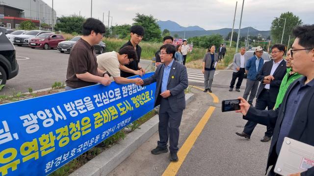-김성환 기후에너지환경부 장관 배알도 수변공원 방문 (사진 = 광양시청)
