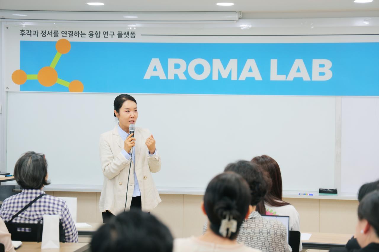 -김현숙 교수가 인사말을 하고 있다. (사진 = 원광디지털대)