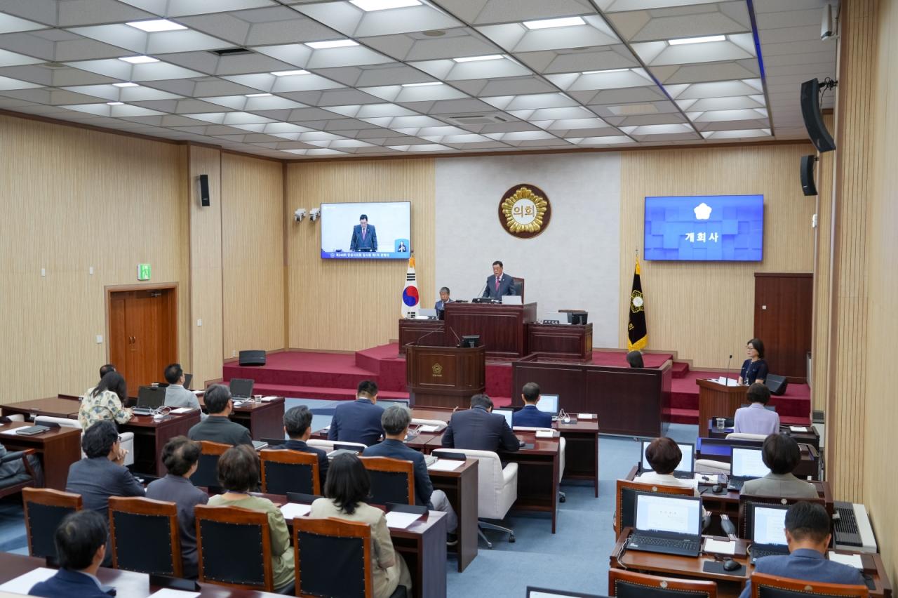 -22일 열린 제240회 임시회 제1차 본회의 모습. (사진 = 안성시의회)